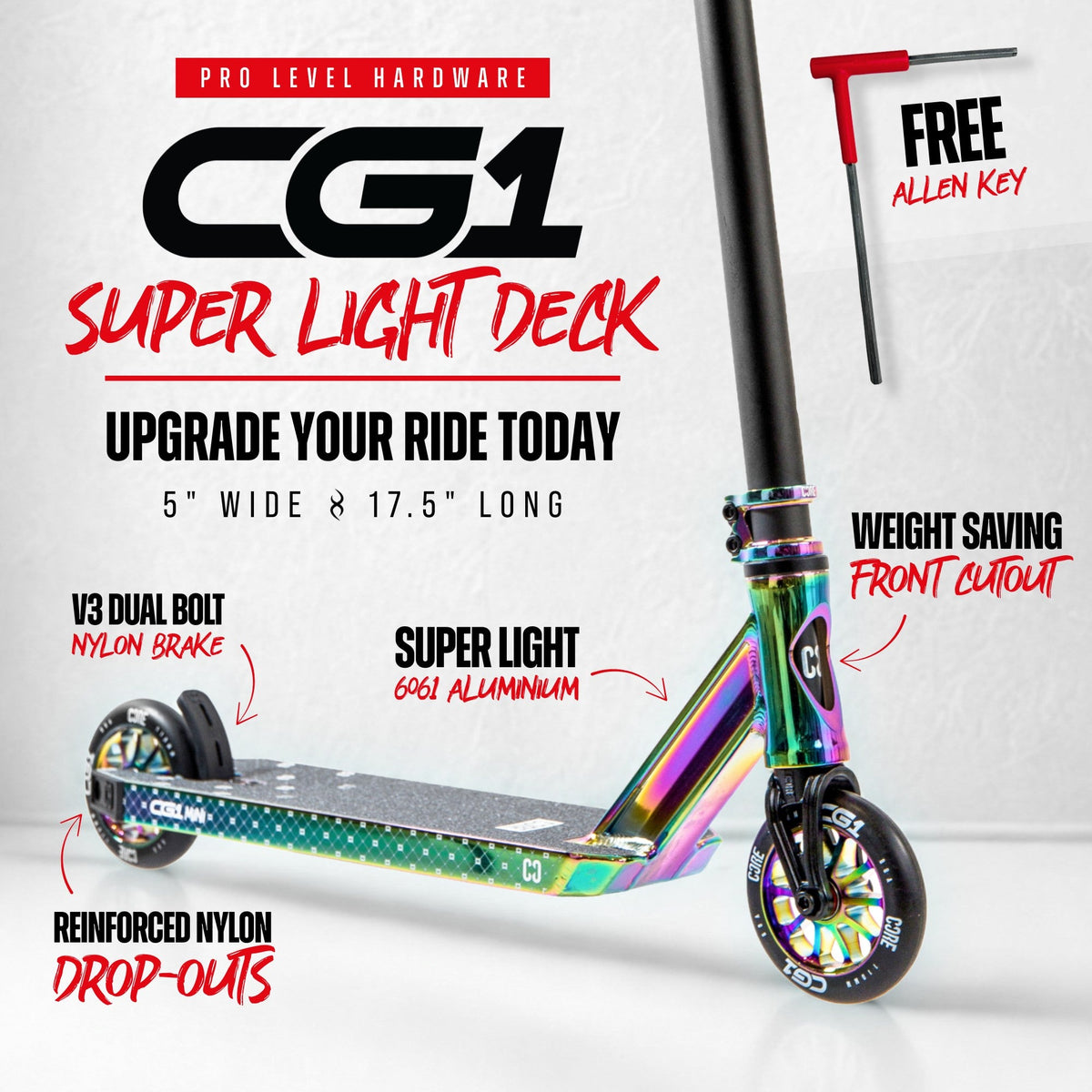 CORE CG1 Mini complete stunt scooter in neochrome and black