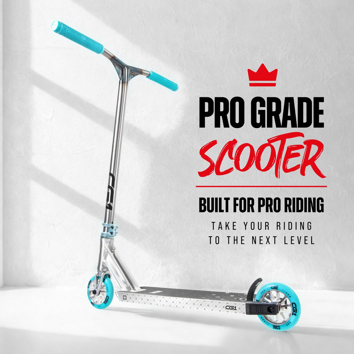 CORE CG1 complete stunt scooter in raw and teal