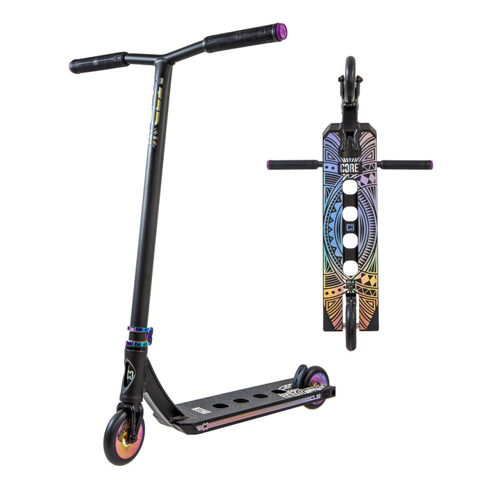 CORE CL1 complete stunt scooter in black and neochrome