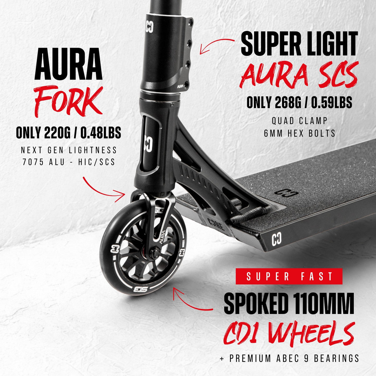 CORE ST3 complete stunt scooter in black