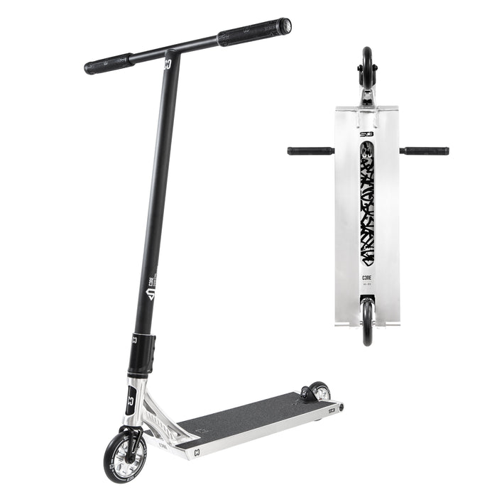 CORE ST3 complete street scooter in polished raw