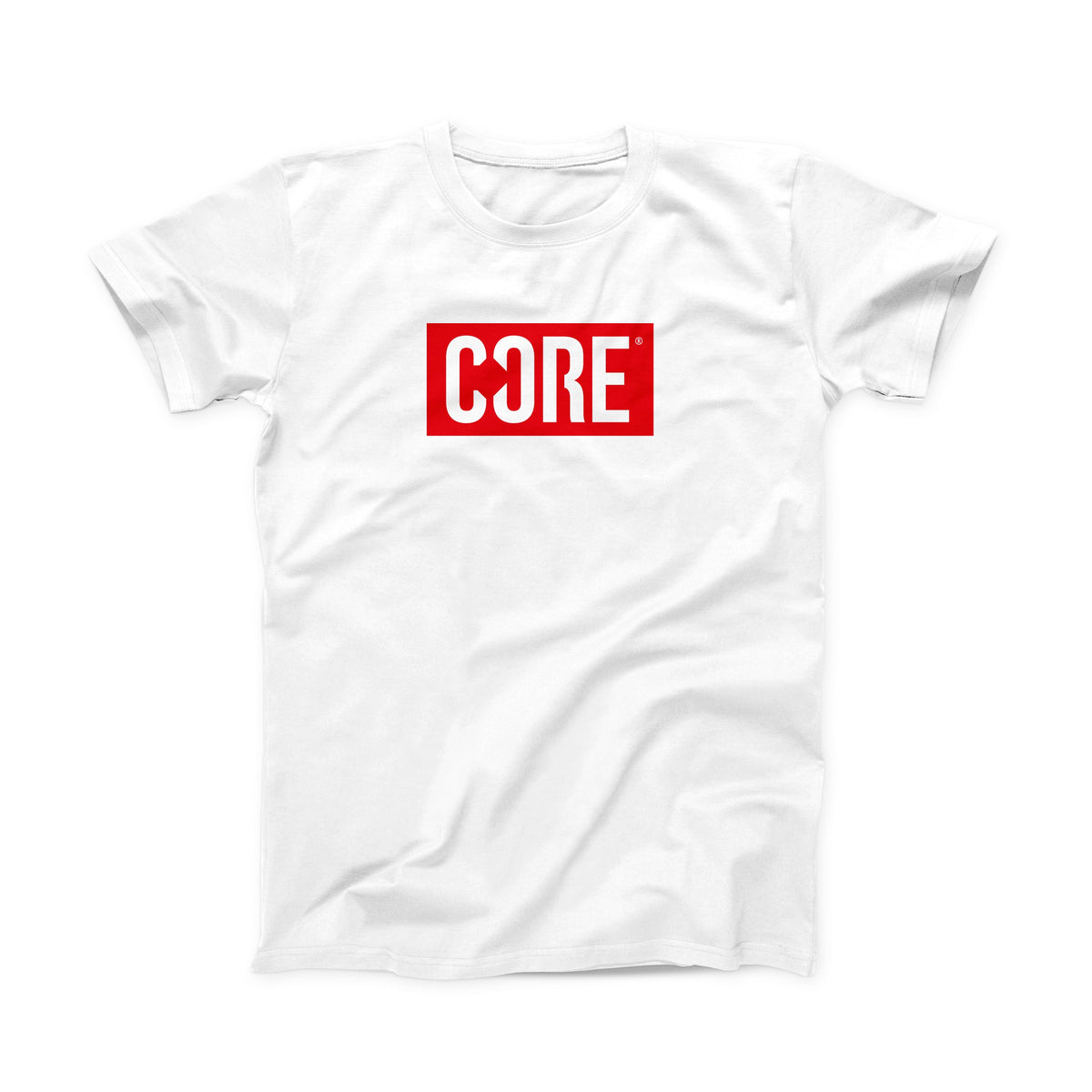CORE Box Logo T-Shirt – White/Red