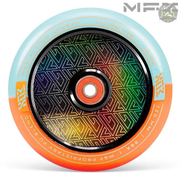MFX CORRUPT CORE 120mm WHEELS- ORANGE/TEAL