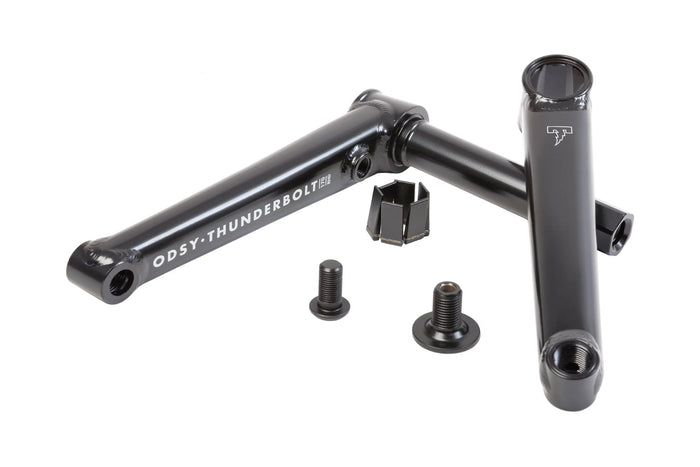 Odyssey Thunderbolt BMX Cranks 160mm RHD Rust Proof Black