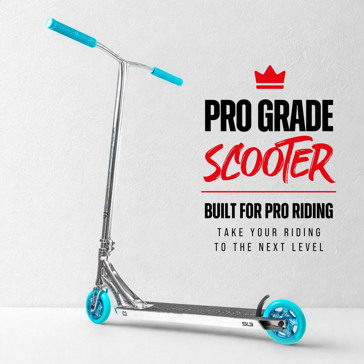 CORE SL3 complete stunt scooter in chrome and teal