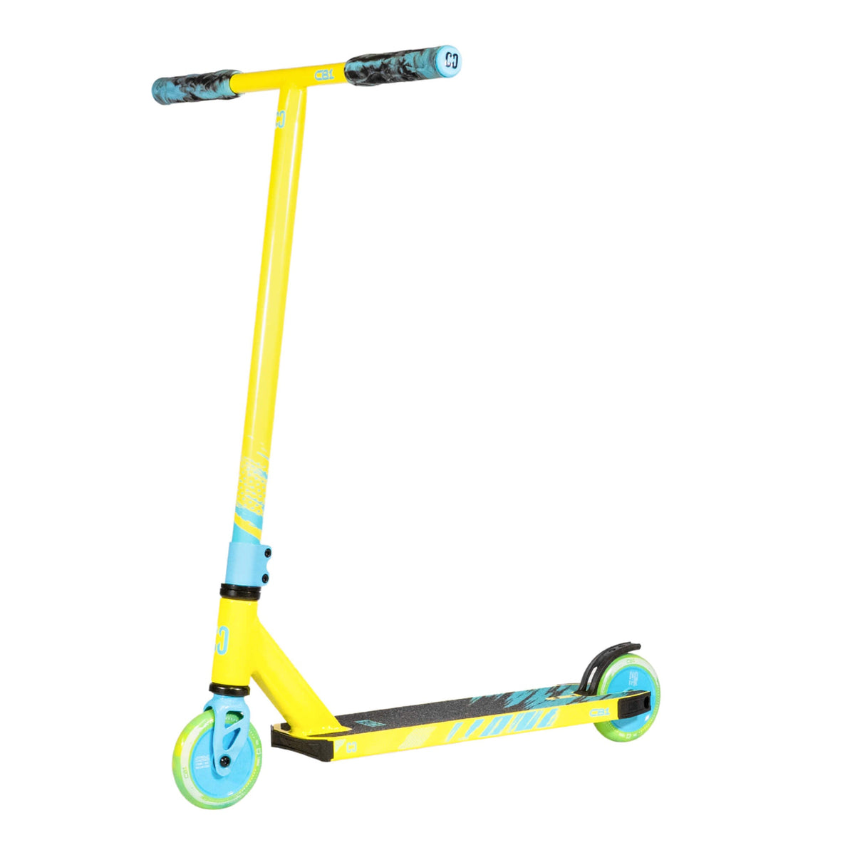 CORE CB1 complete scooter in neon and blue