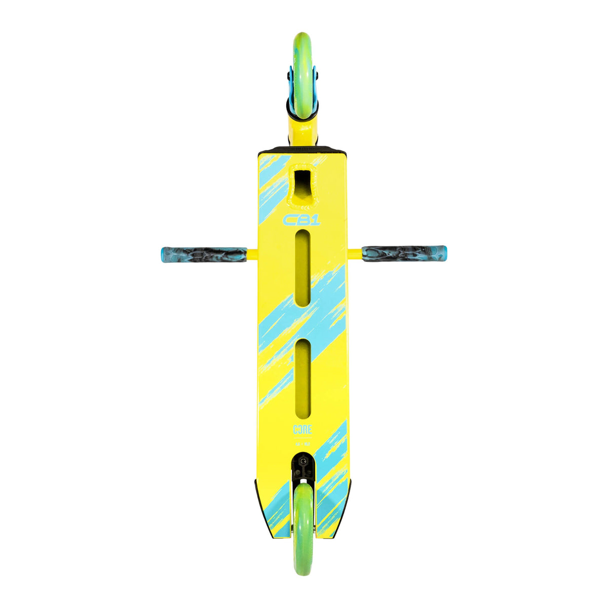 CORE CB1 complete scooter in neon and blue