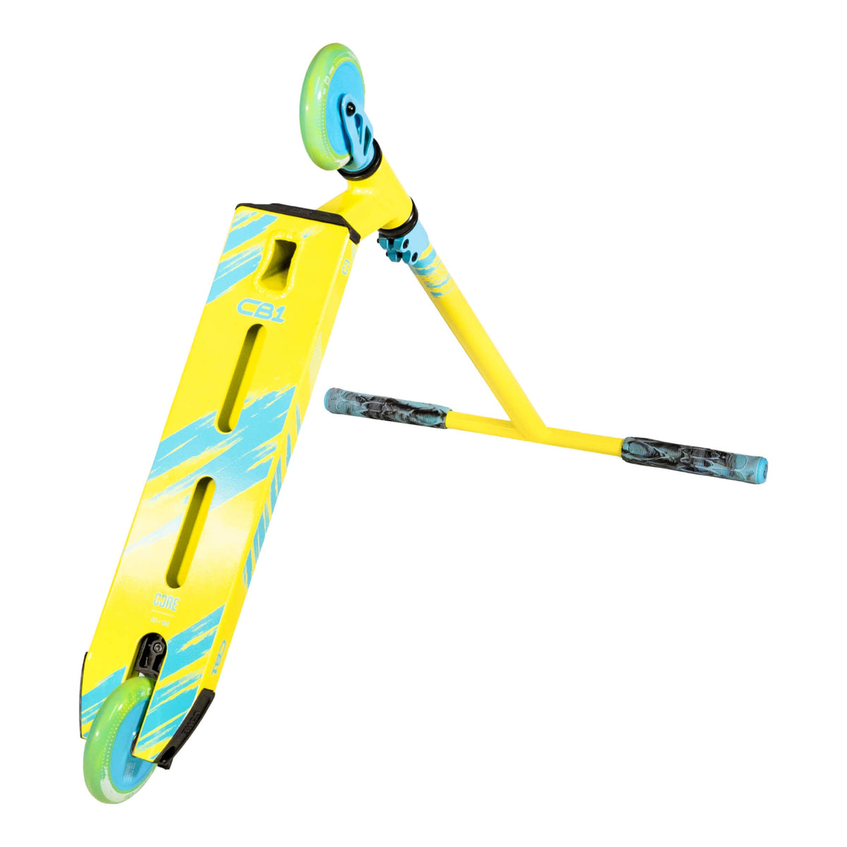 CORE CB1 complete scooter in neon and blue