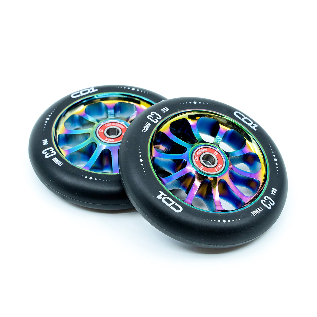 CORE CD1 Spoked Stunt Scooter Wheel 110mm - Black/Neochrome