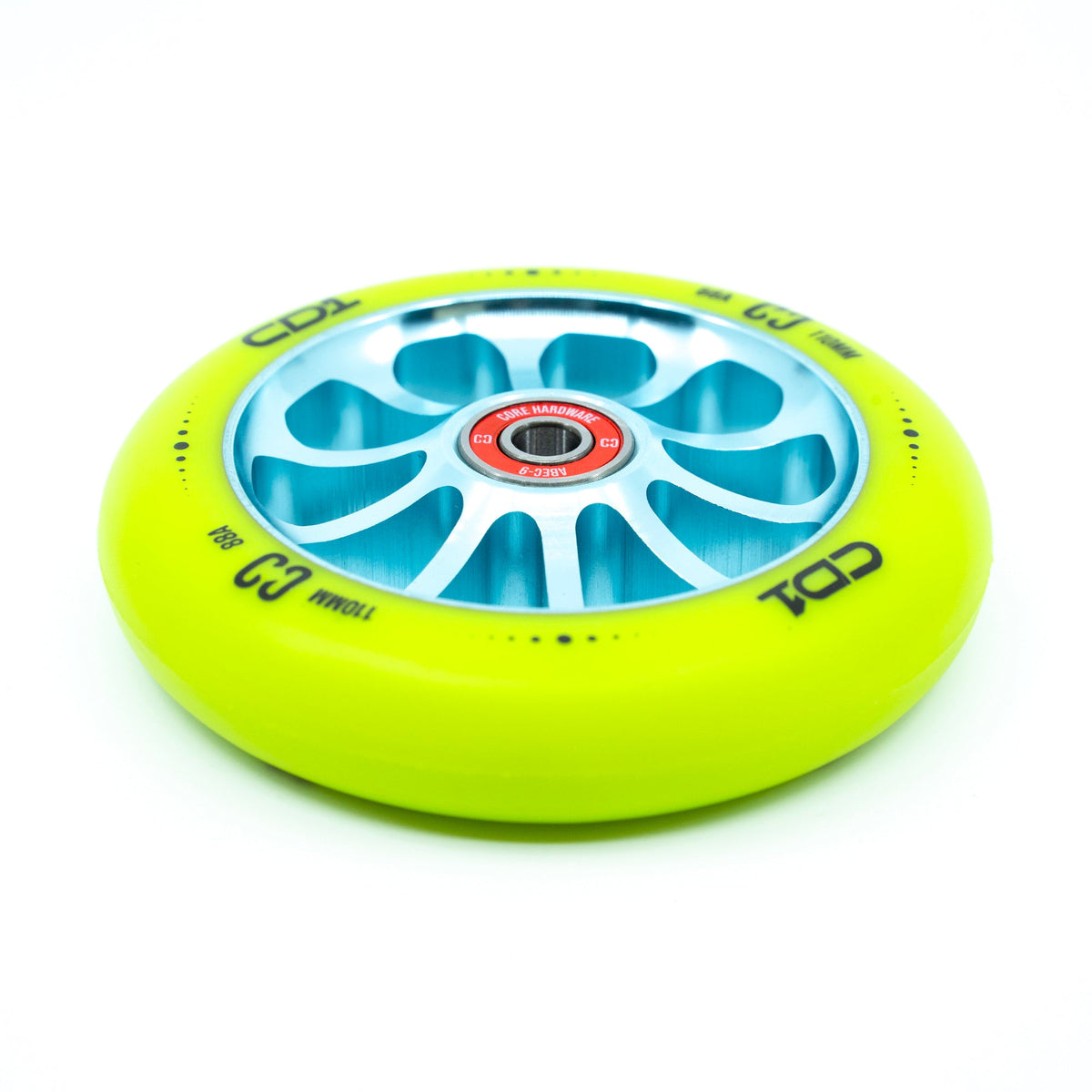 CORE CD1 Spoked Stunt Scooter Wheel 110mm - Lime/Blue