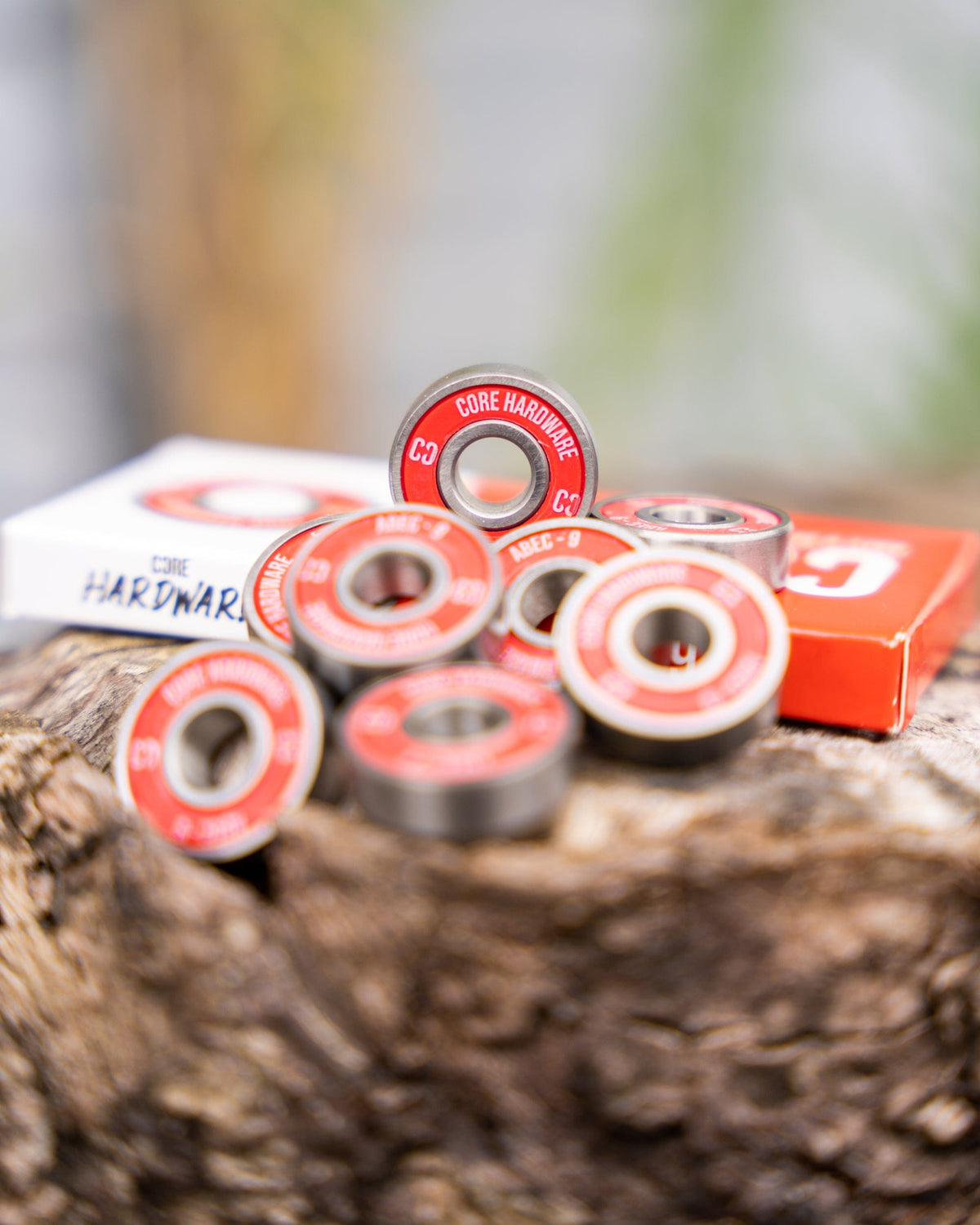 CORE ABEC 9 Skate Bearings Pack of 8 I Skate Board Bearings Alternate View Packaging
