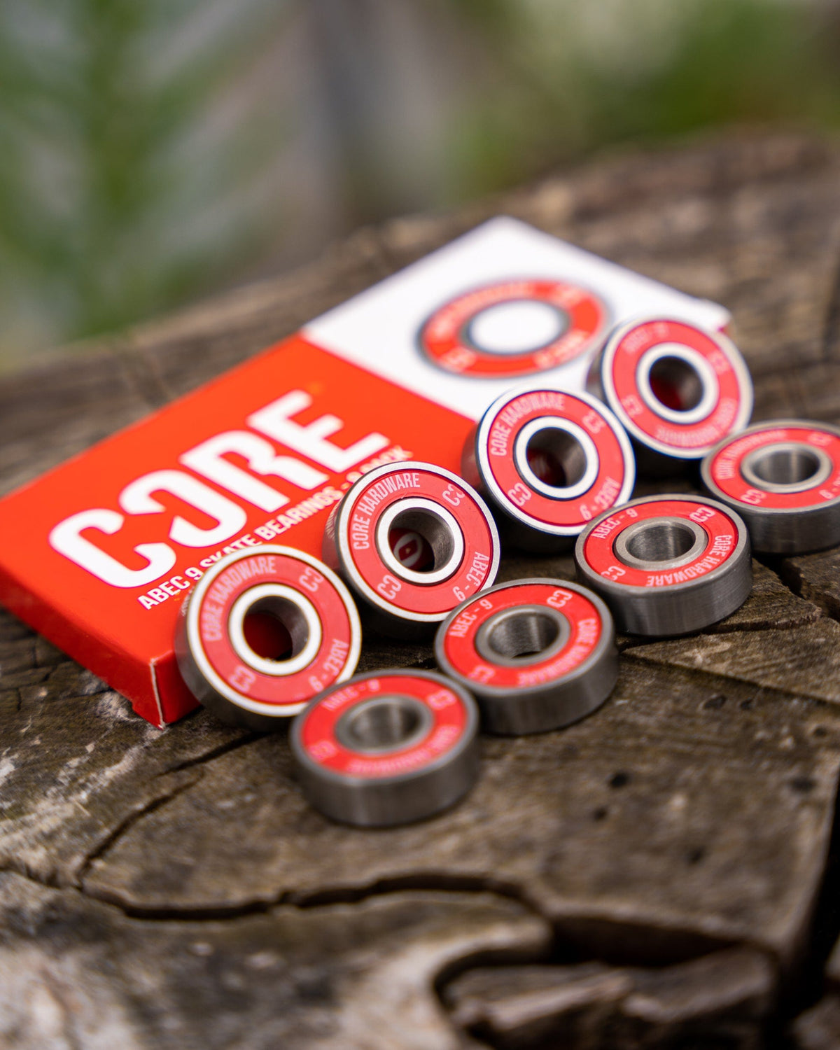 CORE ABEC 9 Skate Bearings Pack of 8 I Skate Board Bearings Zoomed  In