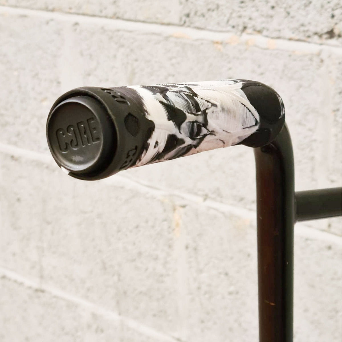 CORE Scooter Bar Ends Standard Size White I Scooter Bar Ends Product in Use