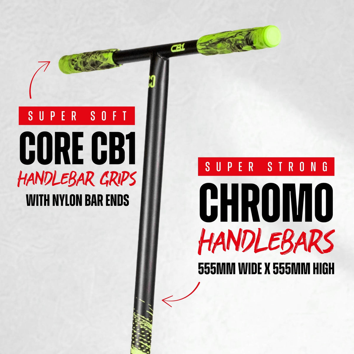 CORE CB1 complete scooter in black and green