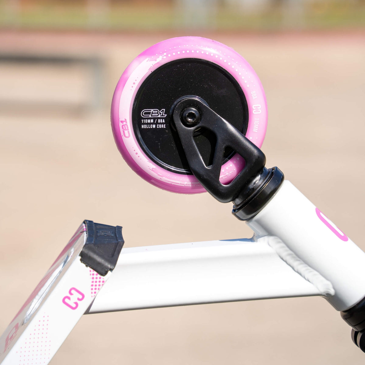 CORE CB1 beginner stunt scooter in white and pink