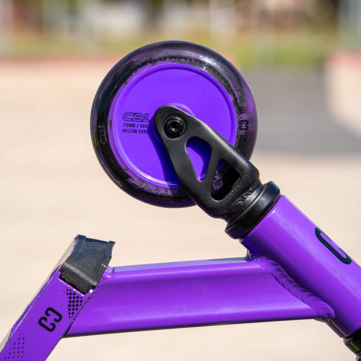 CORE CB1 complete scooter in black and purple
