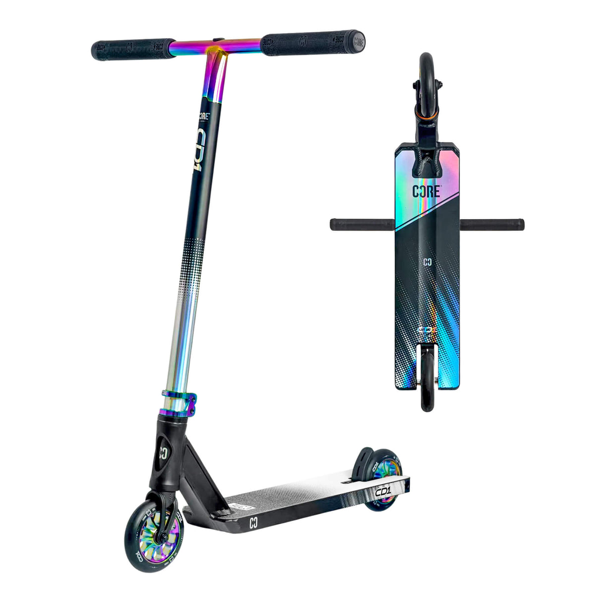 CORE CD1 complete stunt scooter in neochrome and black