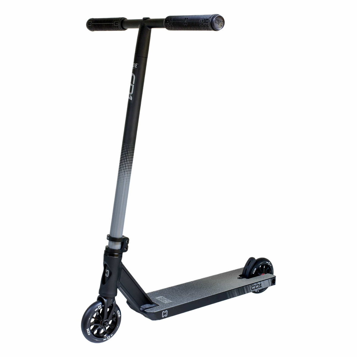 CORE CD1 complete stunt scooter in black - front angled view