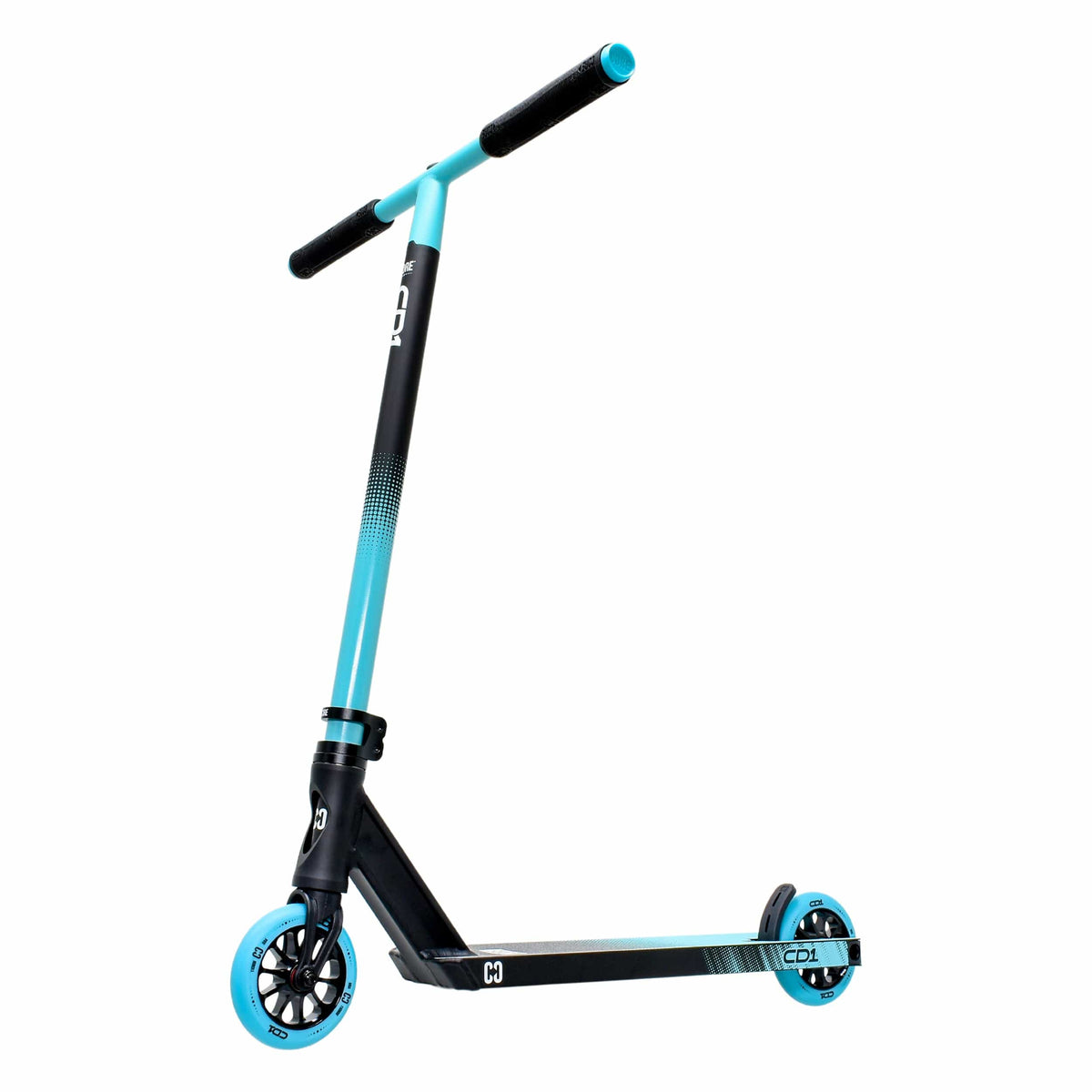 CORE CD1 complete stunt scooter in blue and black - three-quarter view