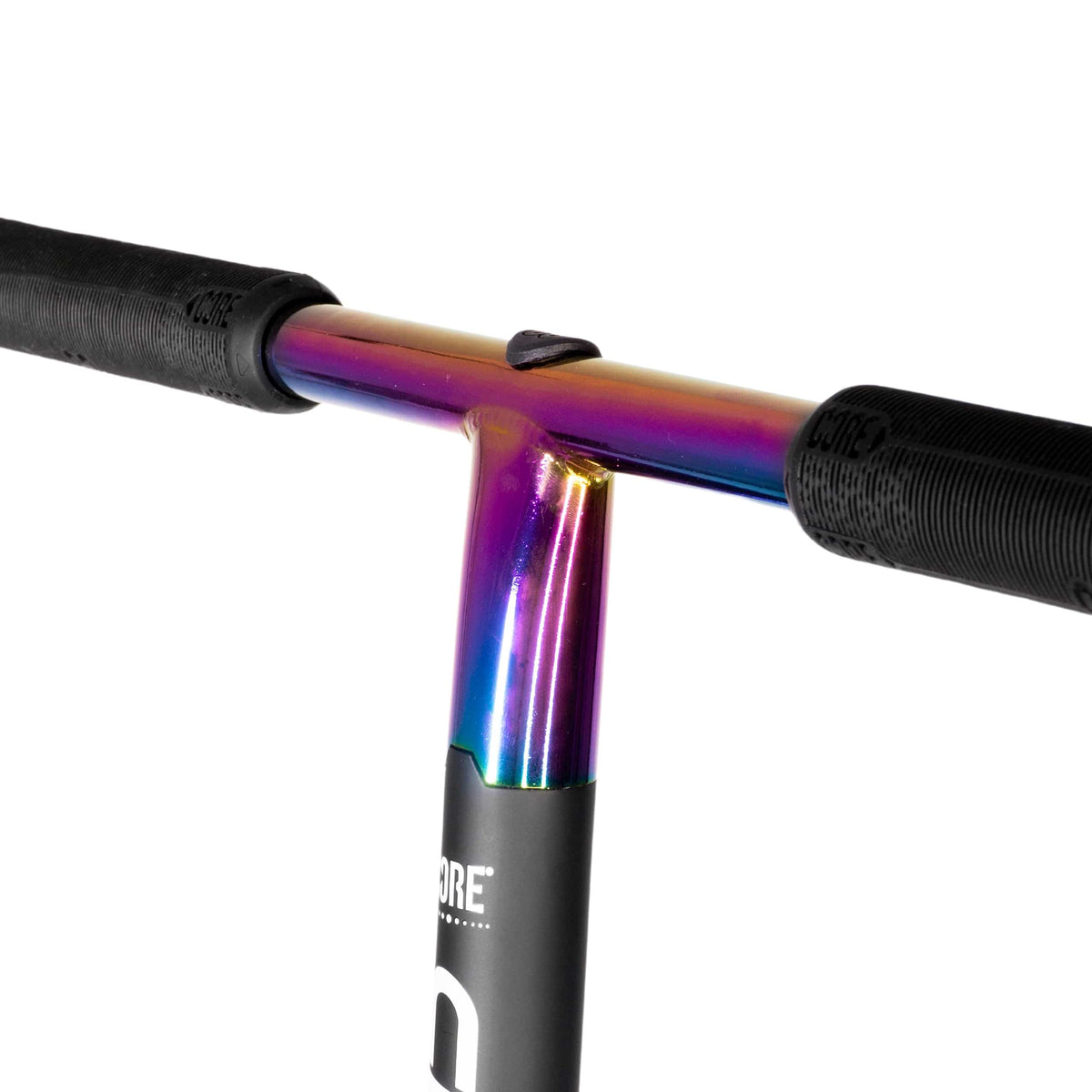 CORE CD1 complete stunt scooter in neochrome and black - handlebar detail