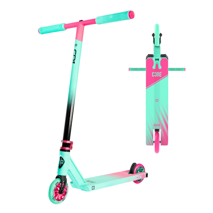 CORE CD1 complete stunt scooter in teal and pink
