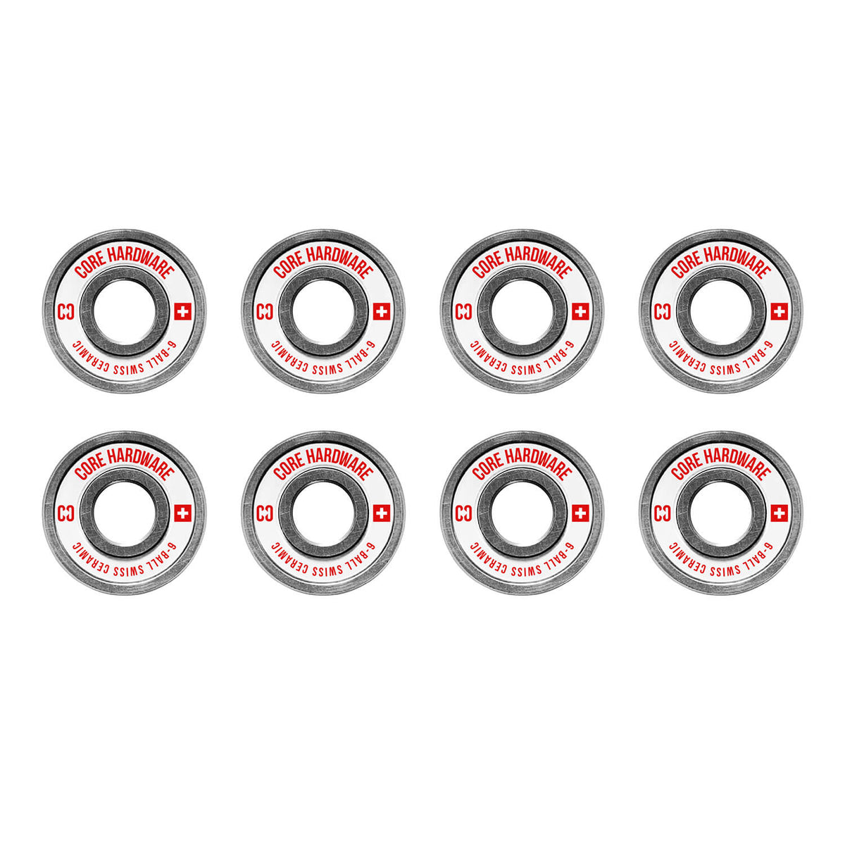 CORE Hardware SWISS Ceramic Skate/Scooter Bearings - Pack of 8