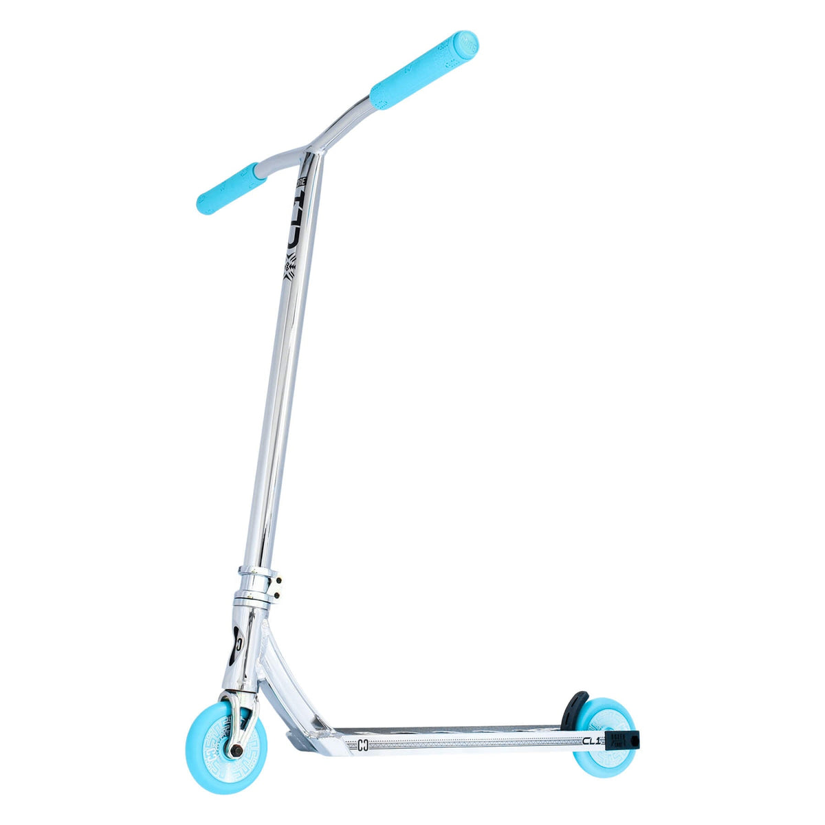 CORE CL1 complete stunt scooter in chrome and teal