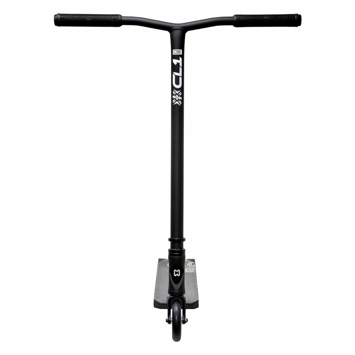 CORE CL1 complete stunt scooter in black - front view