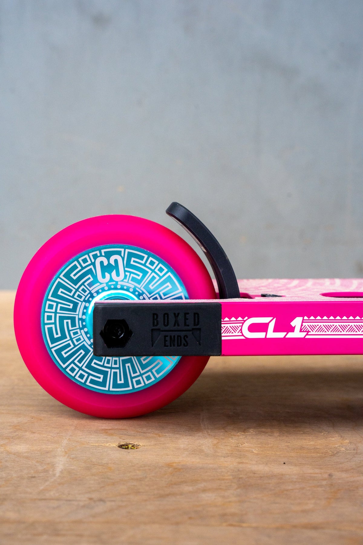 CORE CL1 complete stunt scooter in pink and teal - rear detail