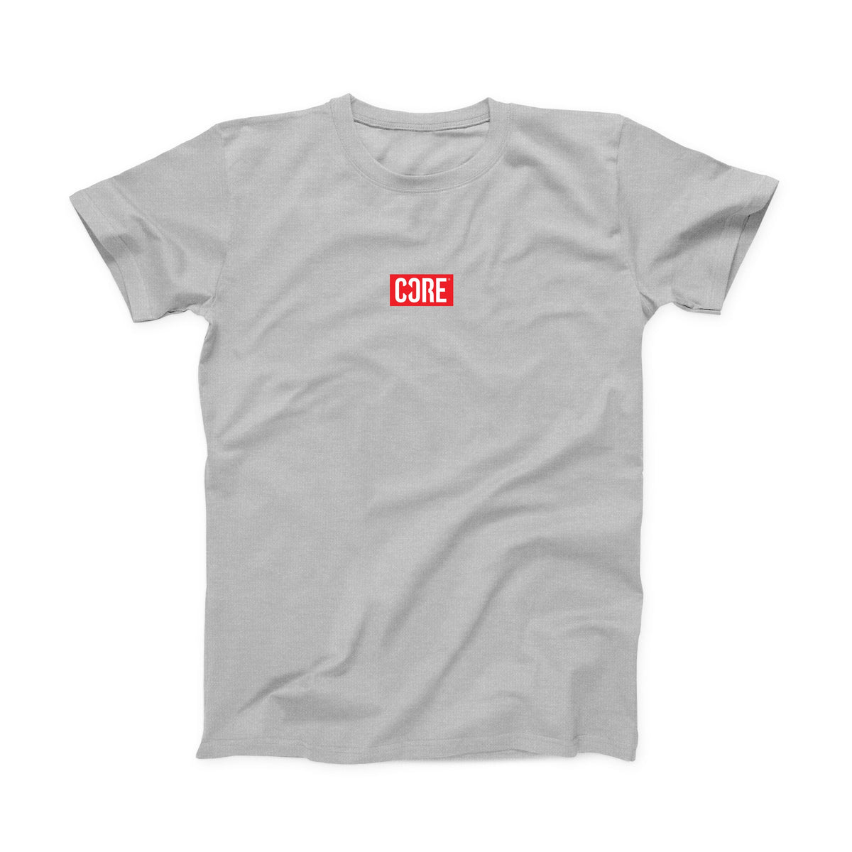 CORE Mini Box Logo T-Shirt – Grey/Red
