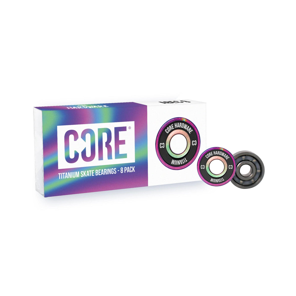 CORE Hardware Titanium Skate Bearings NeoChrome 8PK I Skate Board Bearings