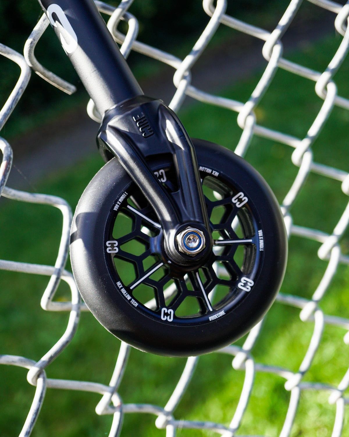 CORE Hex Hollow Stunt Black Scooter Wheel 110mm I Scooter Wheel Alternate View Attached