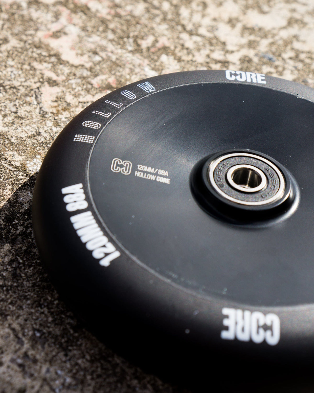 CORE Hollow V2 Black Scooter Wheel 110mm I Stunt Scooter Wheel On Ground