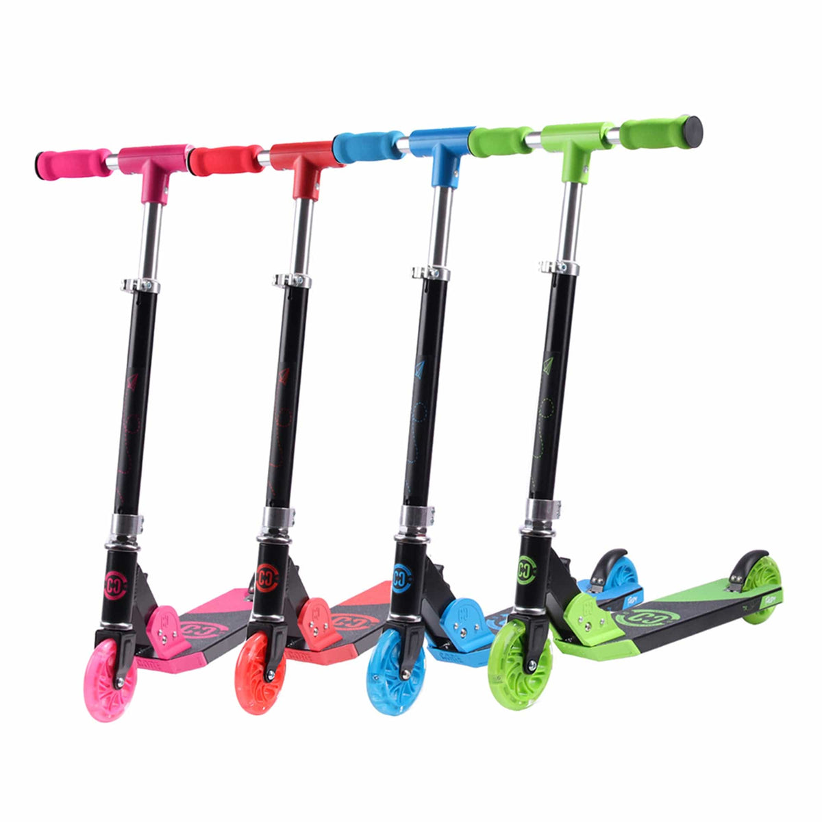 CORE Kids Foldy Black & Pink Kick Scooter For Kids I Kick Scooter For Kids Additional Colors