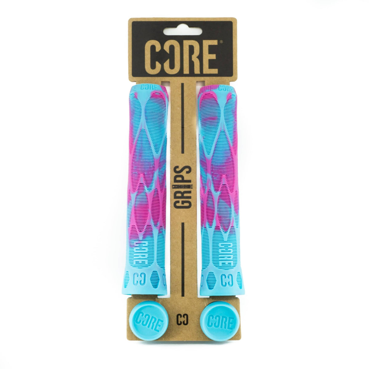 CORE Pro Scooter Handlebar Grips Soft 170mm Refresher Pink/Blue I Scooter Grips Packaging