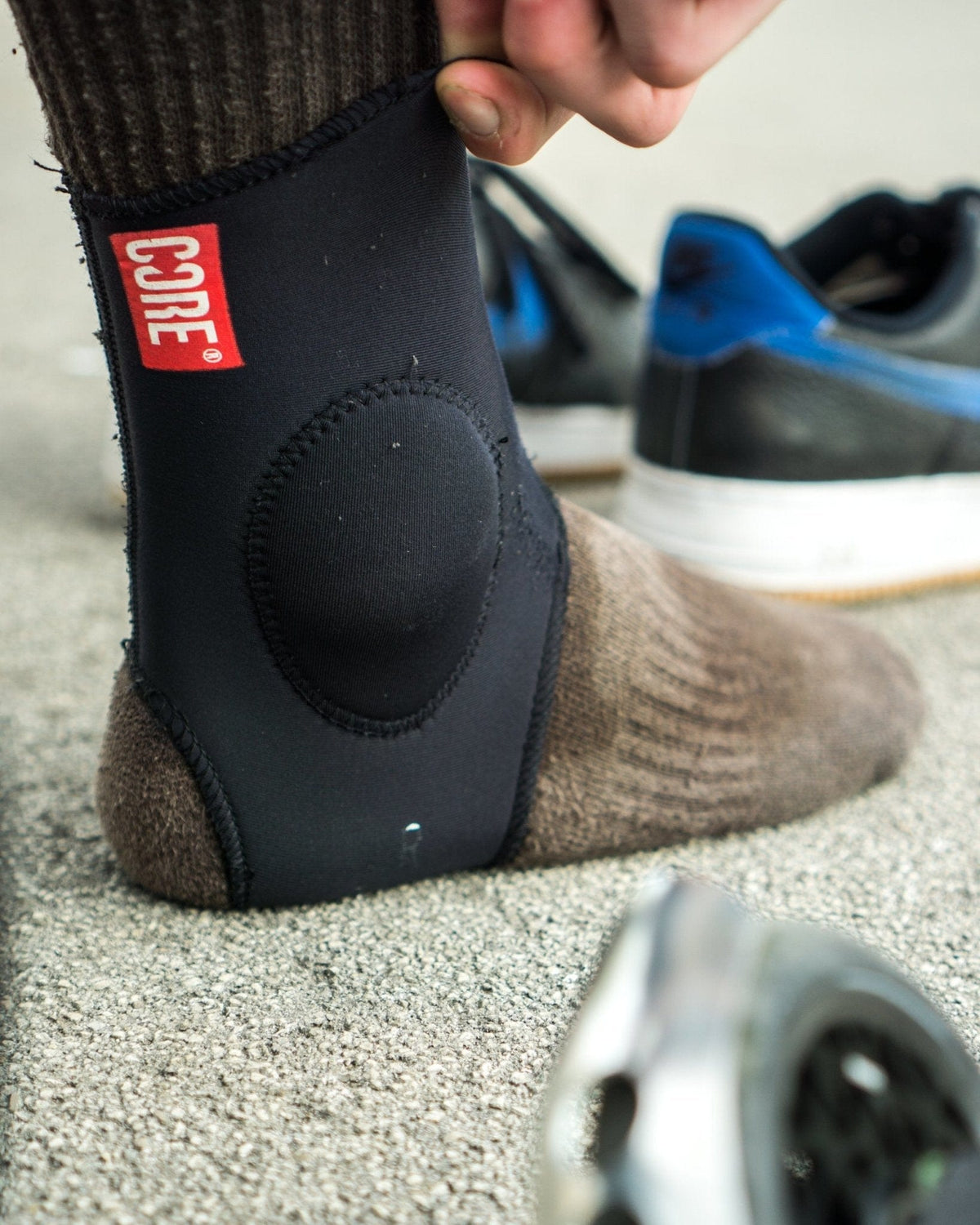 CORE Protection Ankle Sleeve I Ankle Compression Sleeve Zoomed in Product