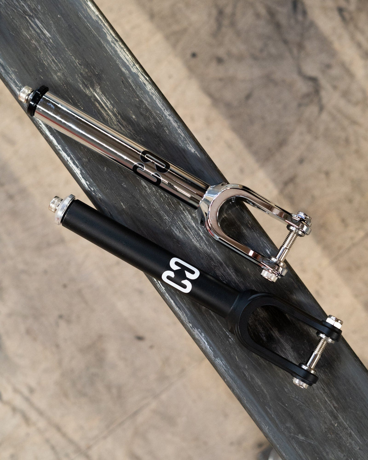 CORE SL2 IHC  Scooter Fork Chrome I Scooter Fork Alternate Angle