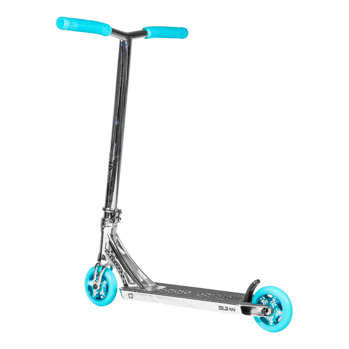 CORE SL3 Mini complete stunt scooter in chrome and teal