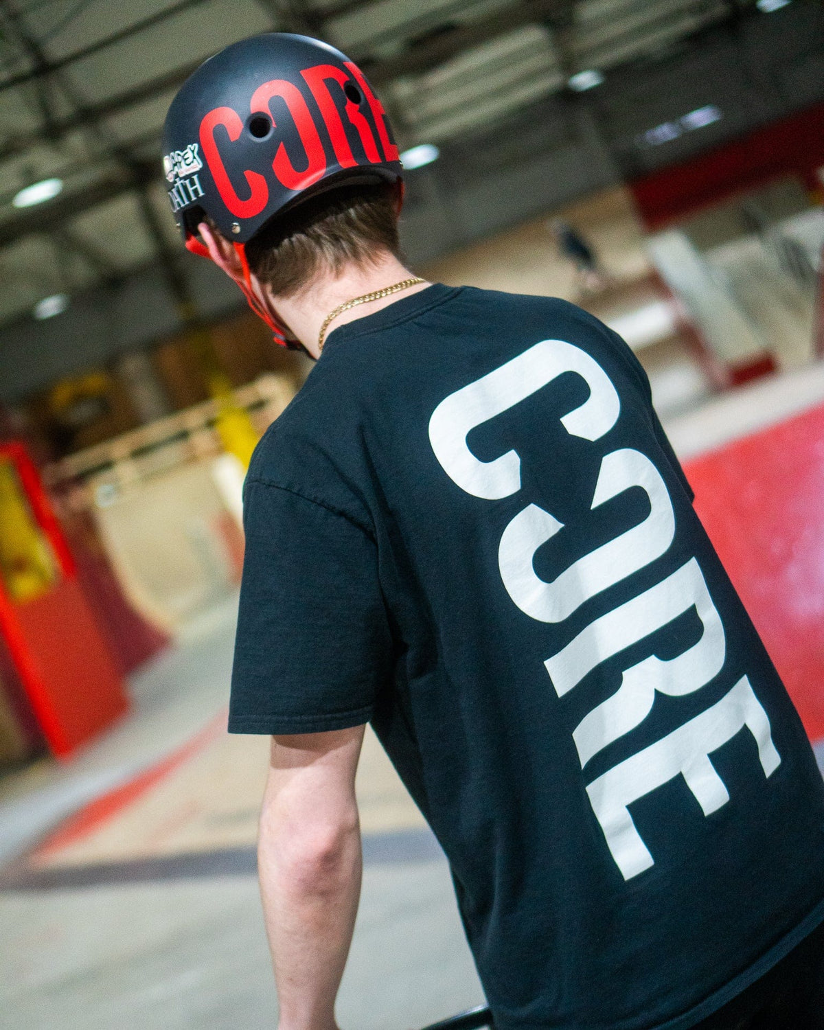 CORE Street Helmet Black/Red I Street Helmet Back of Product