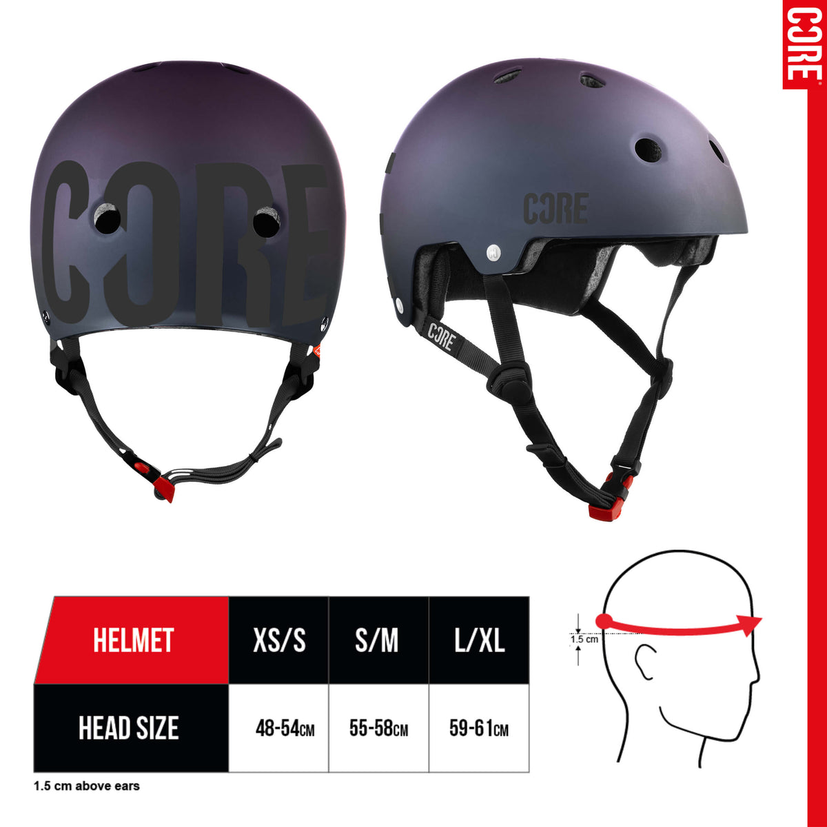 CORE Street Helmet – NeoChrome/Black