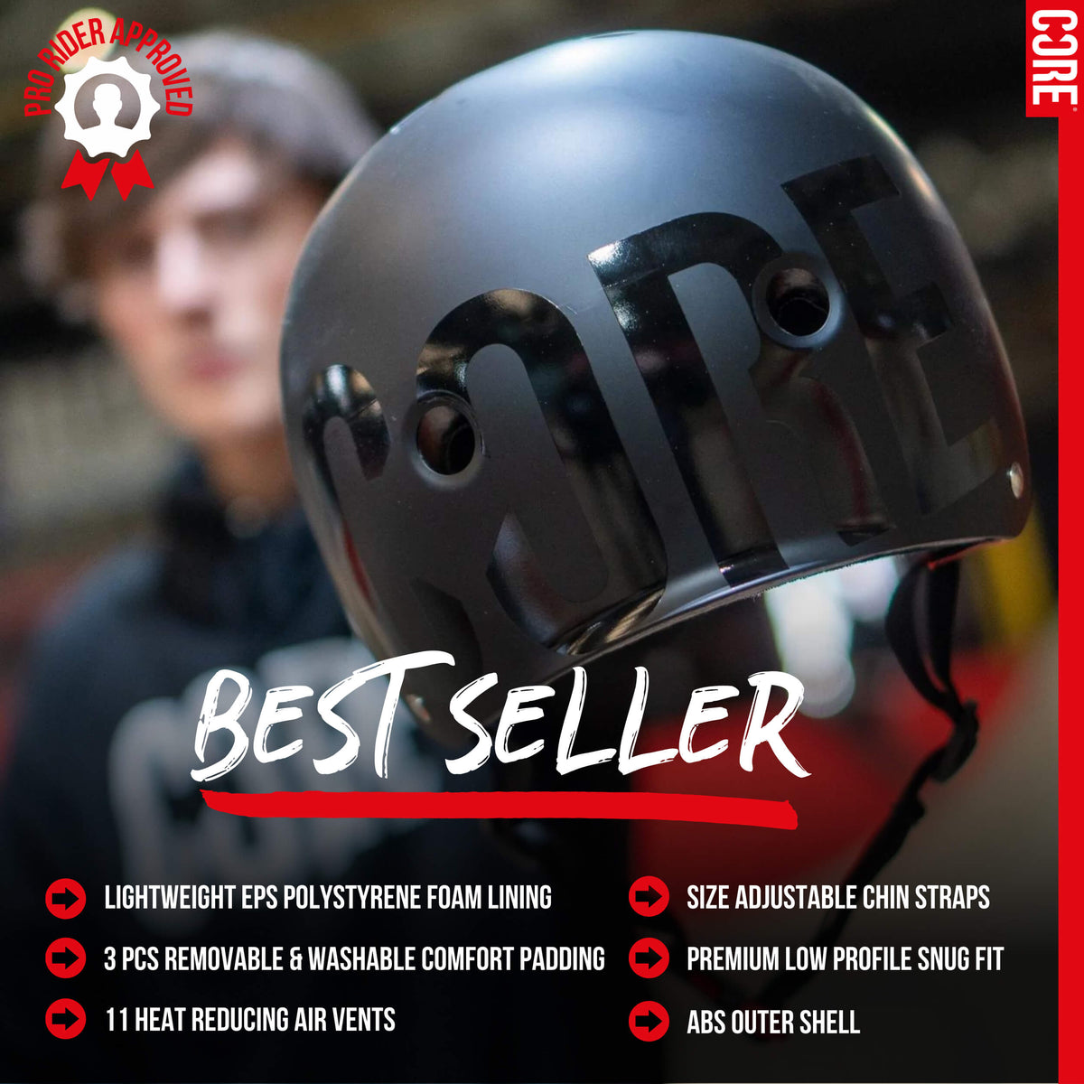 CORE Street Helmet - Stealth/Black