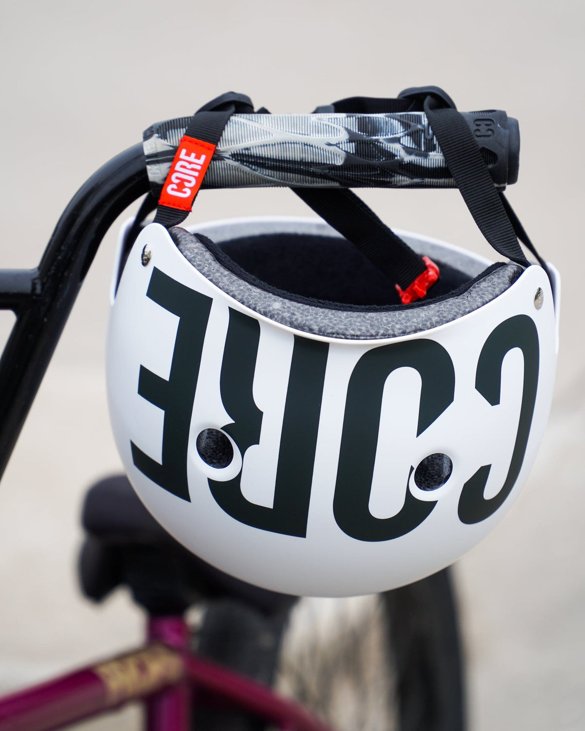 CORE Street Helmet White I Street Helmet On Bike