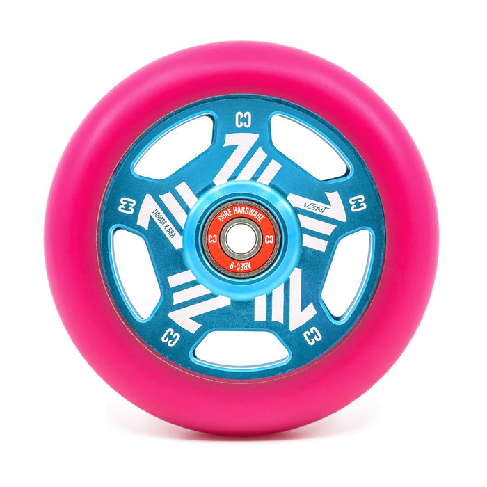 CORE Vent Hollow Scooter Wheel 110mm - Pink/Teal