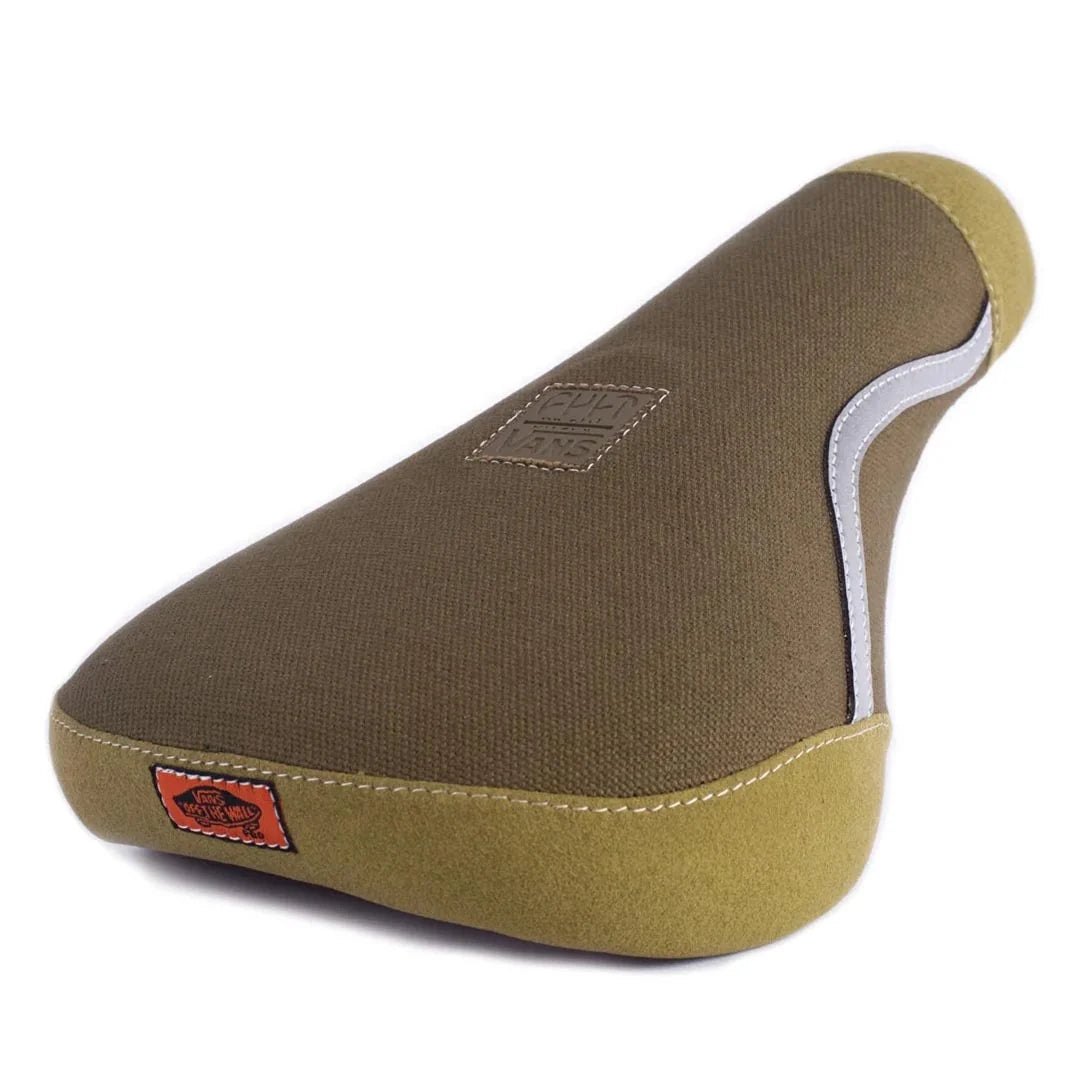 CULT X VANS OLD SKOOL PADDED PIVOTAL SEAT - GREEN WITH SILVER STRIPE, GUM BASE