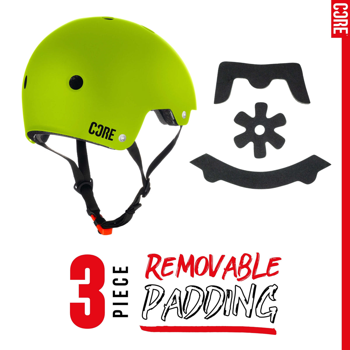 CORE Action Sports Helmet – Neon Green