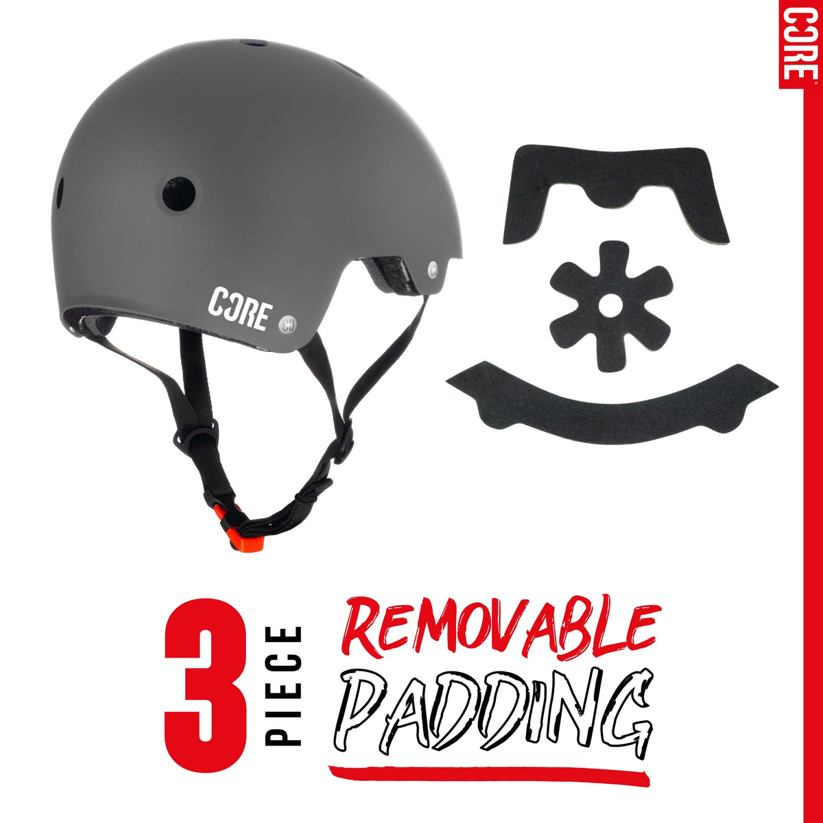 CORE Action Sports Helmet - Grey