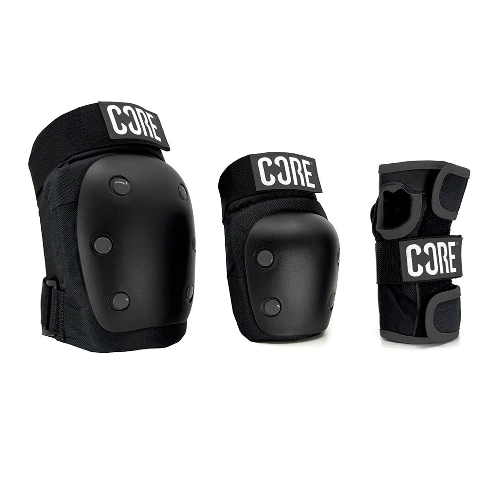 CORE Protection Skate Triple Pad Set - Stealth (Knee/Elbow/Wrist)