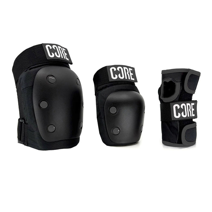 CORE Protection Skate Triple Pad Set - Stealth (Knee/Elbow/Wrist)